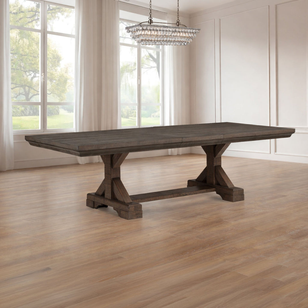 Augusta Rectangle Dining Table-Rustic Brown