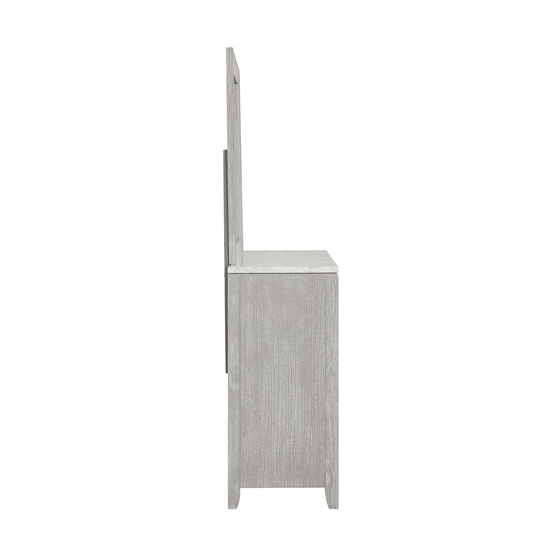 Fiona Landscape Mirror-Mist Gray