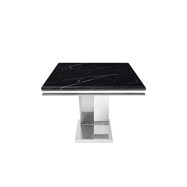 Valdevers Dining Table, Black/Chrome - view 3