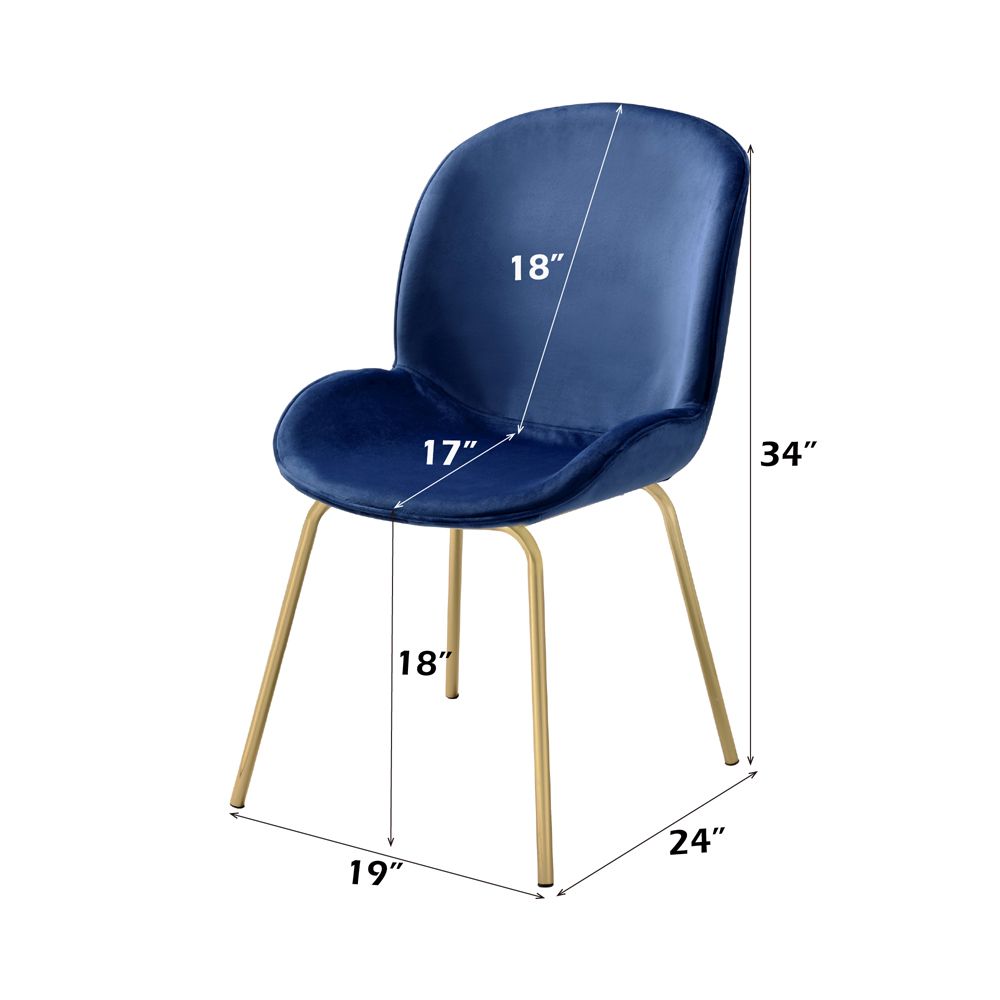 Chuchip Side Chair (Set-2) – dimensions diagram