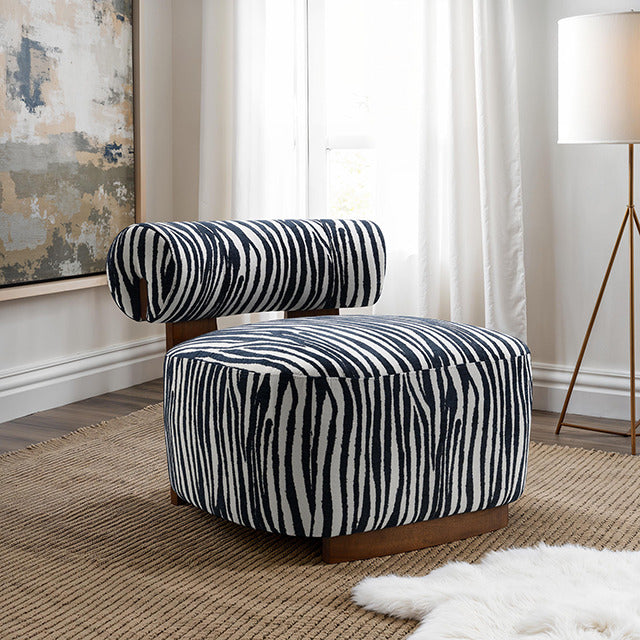 Niobe Accent Chair, Midnight Blue - view 6