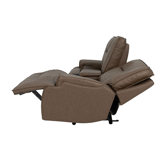 Dallas Oversized Power Loveseat, Cocoa Brown - view 4