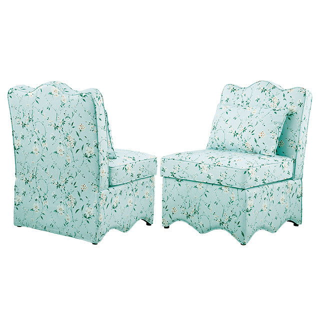 Hemsworth Accent Chair, Chinoiserie Light Teal/Pink - view 5