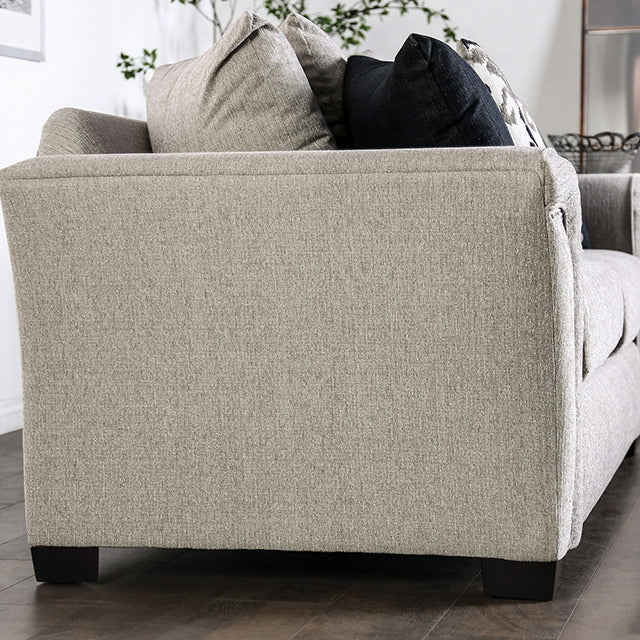 Belsize Loveseat, Light Taupe/Black - view 8