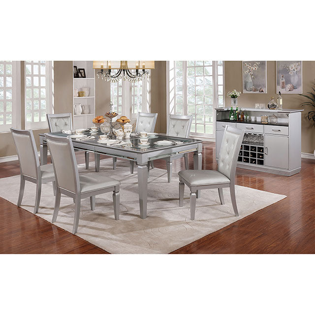 Alena Dining Table, Silver - view 3