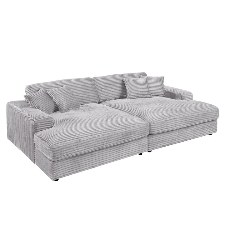 Hilde Sectional Sofa with 4 Pillows