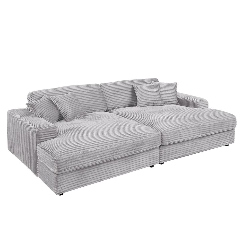 Hilde Sectional Sofa with 4 Pillows