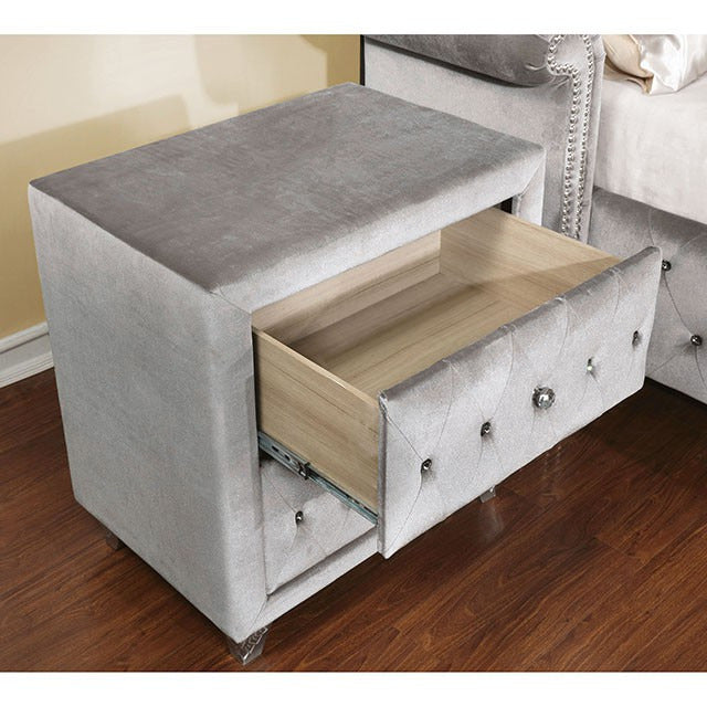 Alzir Night Stand, Gray - view 6