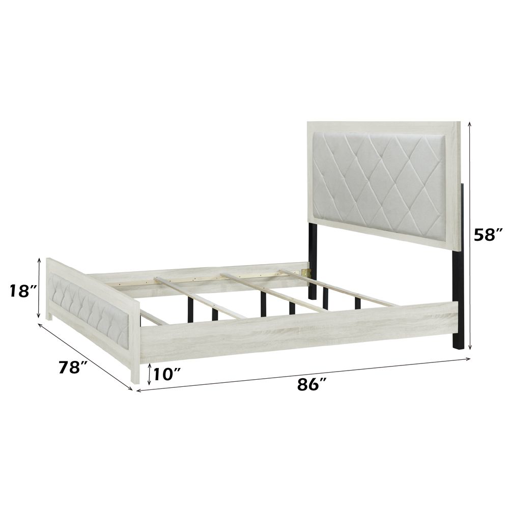 Jehoram Eastern King Bed – dimensions diagram