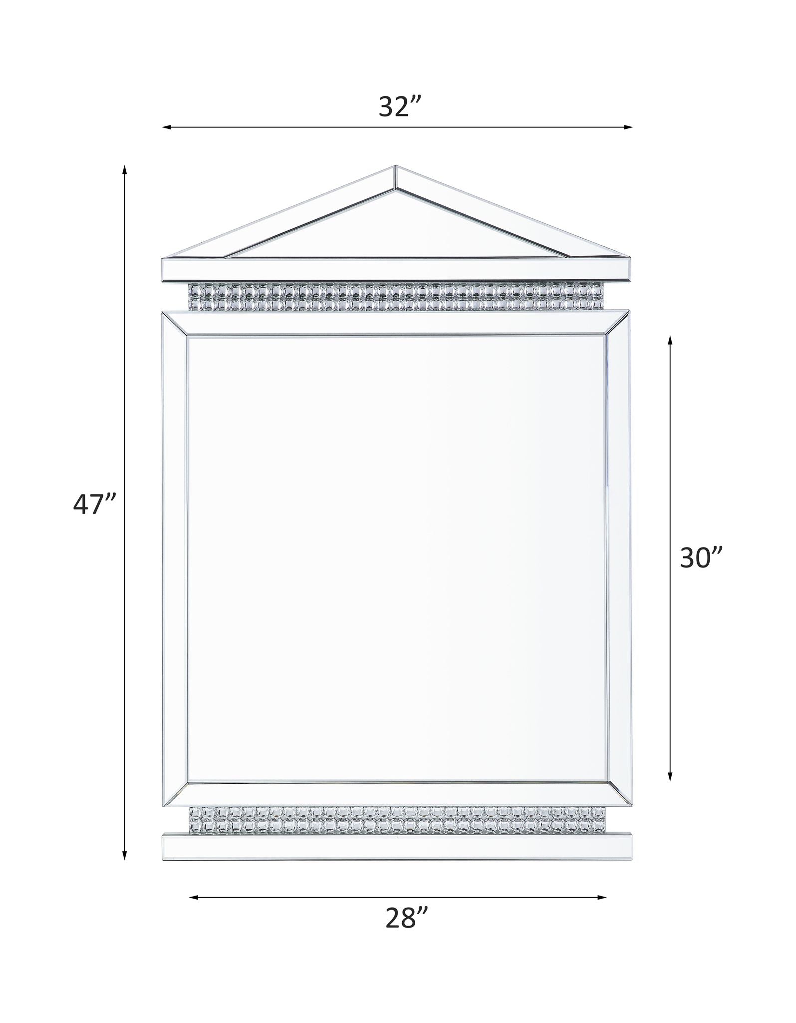 Lotus Accent Mirror – line drawing