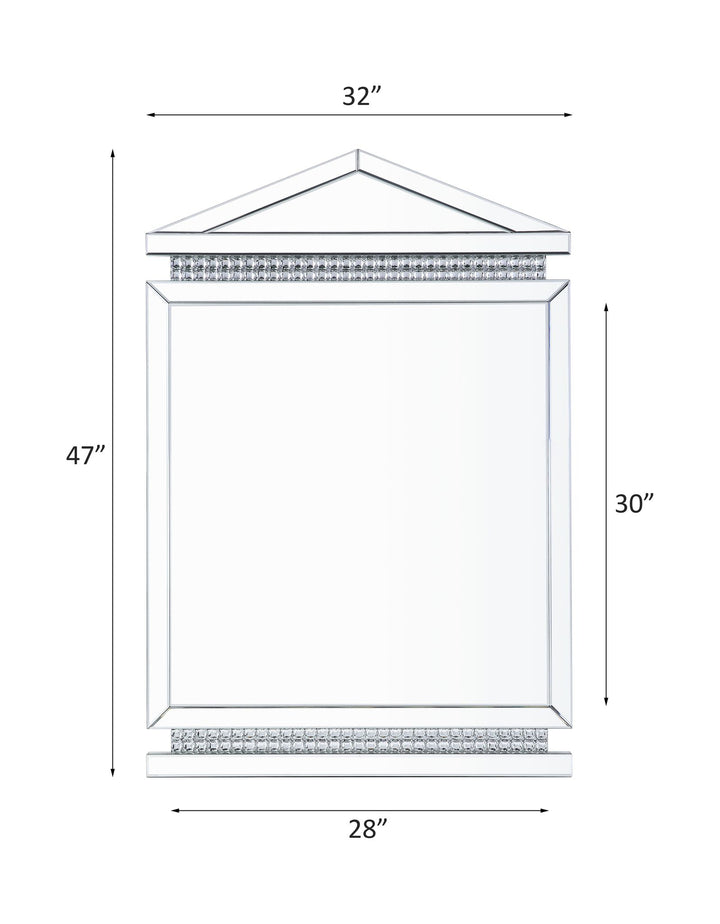 Lotus Accent Mirror – line drawing