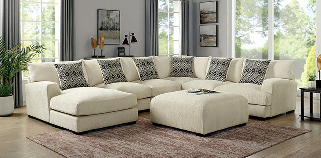 Kaylee Ottoman, Beige - view 2