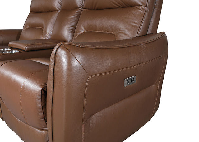 Terentius Power Sofa, Caramel Brown - view 3
