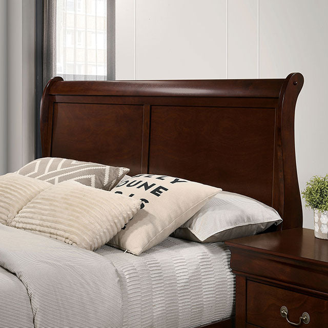 Louis Philippe 5 Pc Queen Bedroom Set, Dark Cherry - view 4