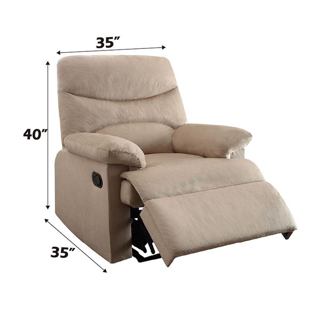 Arcadia Motion Recliner – dimensions diagram