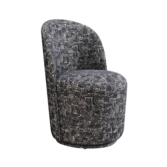 Vara Dining Swivel Chair, Onyx Black