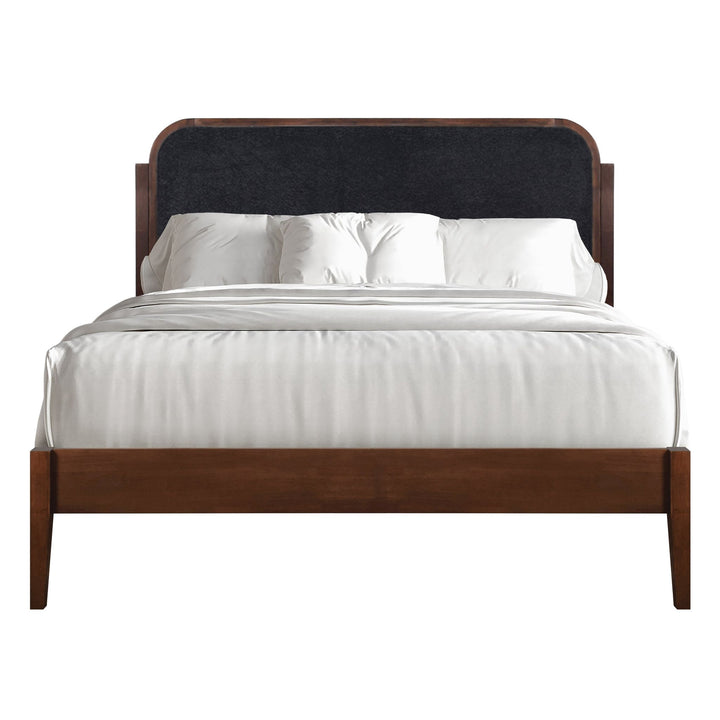 Hawthorne 5/0 Queen Charcoal Upholstered Platform Headboard-W