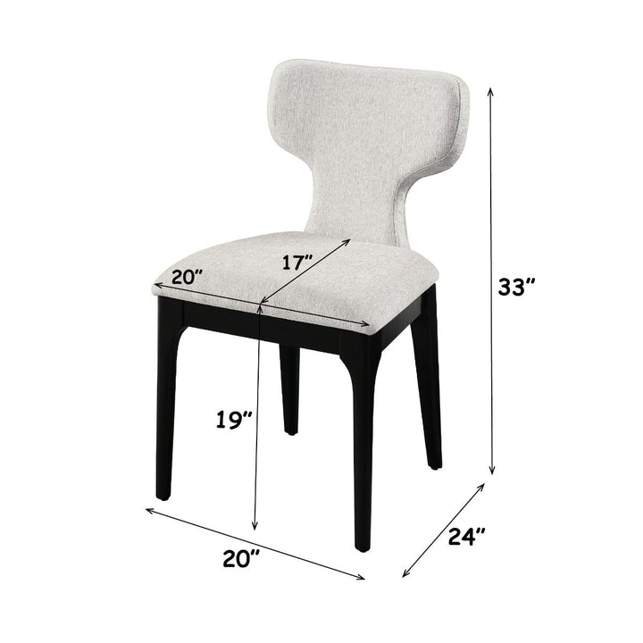 Koen Upholstered Side Chair (Set-2) – dimensions diagram