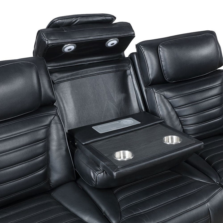 Ephron Power Motion Sofa W/Dropdown Table, Wireless Charging, Reading Light, Power Headrests &amp; LED – view 6