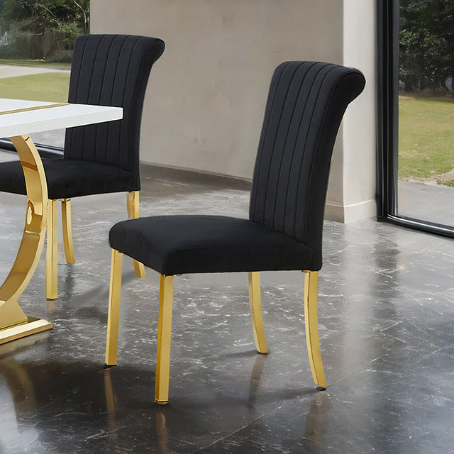 Holstebro Side Chair, Black/Gold