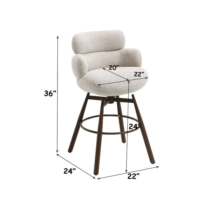 Jena Counter Height Chair w/Swivel – dimensions diagram