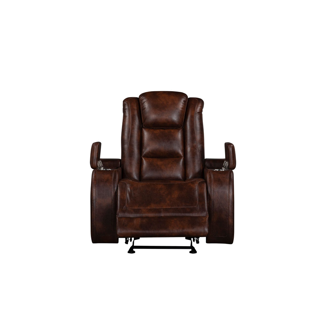 Chester Glider Recliner W/pwr Hr & Fr-Brown