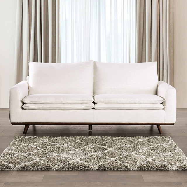 Monthey Sofa, Dark Brown/Linen White