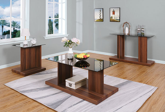 Mannedorf End Table, Black/Dark Walnut - view 2