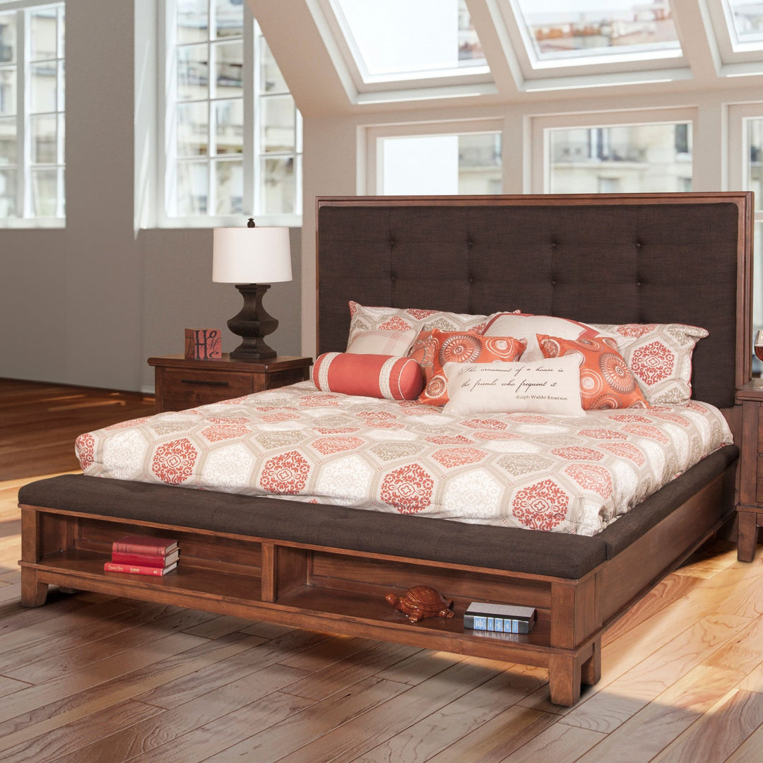 Cagney 5/0 Q Footboard & Slats-Chestnut