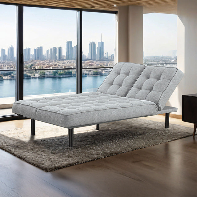 Naperville Futon Sofa, Light Gray - view 5