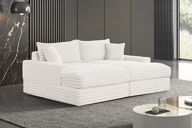 Tavedestrand Double Chaise Sofa, White - view 2