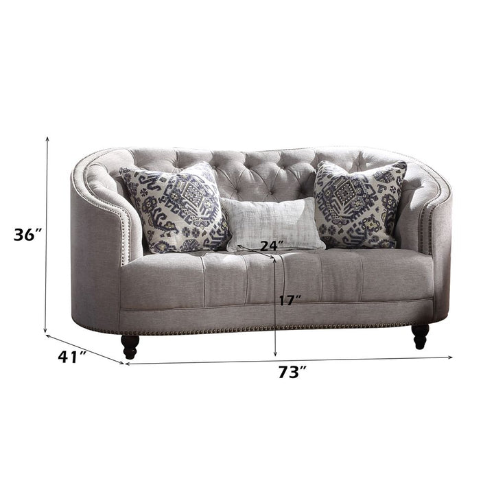 Saira Loveseat W/3 Pillows – dimensions diagram