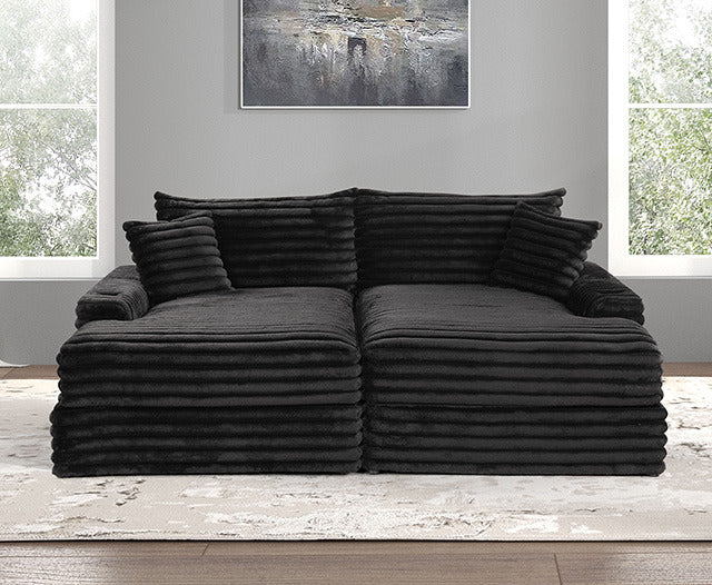Tavedestrand Double Chaise Sofa, Black - view 4