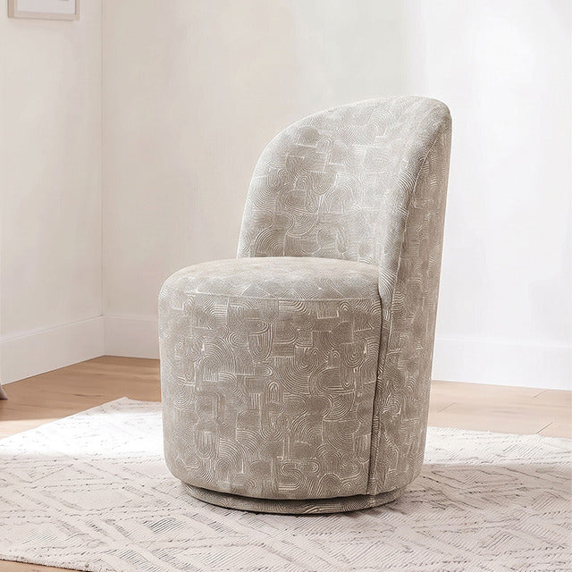 Vara Dining Swivel Chair, Oatmeal Beige - view 5