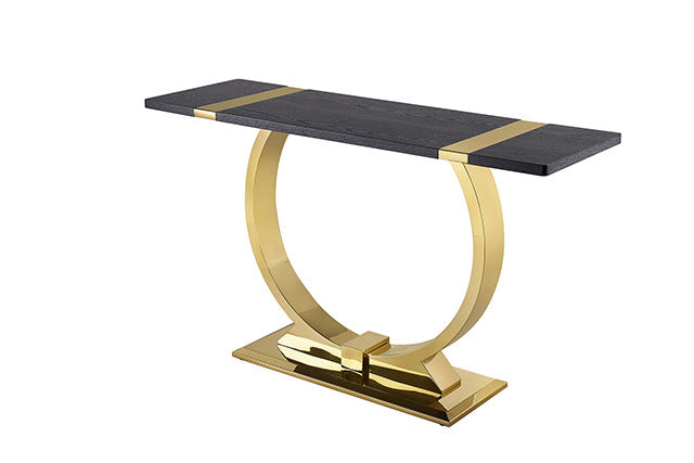 Horsham Sofa Table, Black/Gold