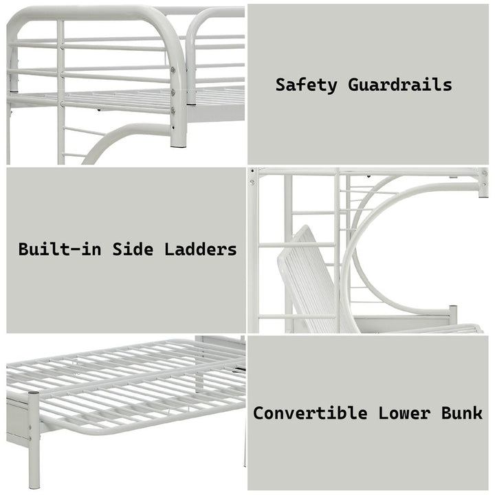 Eclipse Twin XL/Queen Futon Bunk Bed – features callout