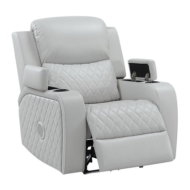Elonzo Power Motion Recliner w w/LED, Power Headrest &amp; Speaker – view 6