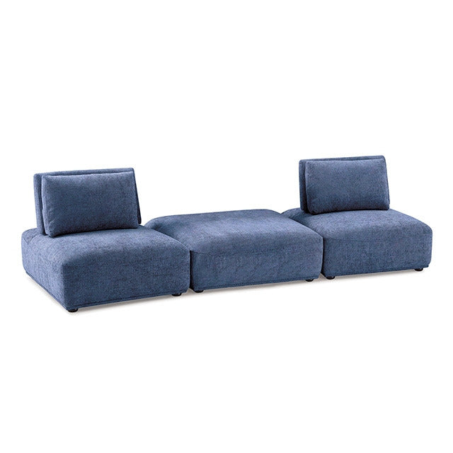 Stavanger 2-Seater W/ Square Ot, Blue