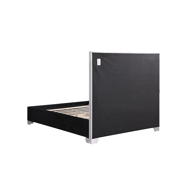 Vastano Bed, Black/Chrome - view 4