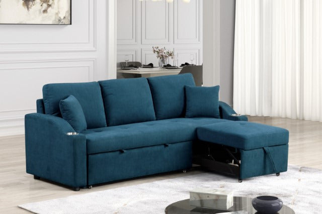 Royden Sleeper Sofa, Blue - view 9