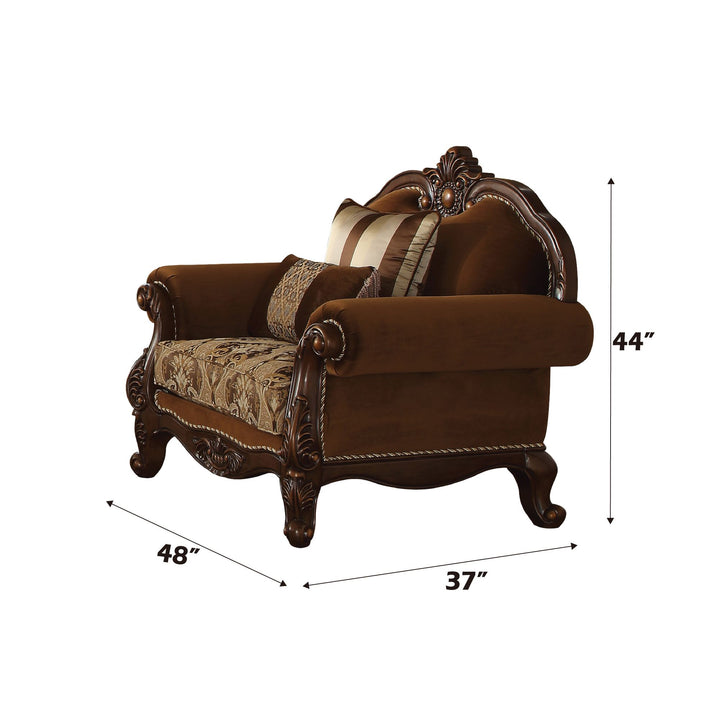 Jardena Chair W/2 Pillows (Same LV01593) – dimensions diagram