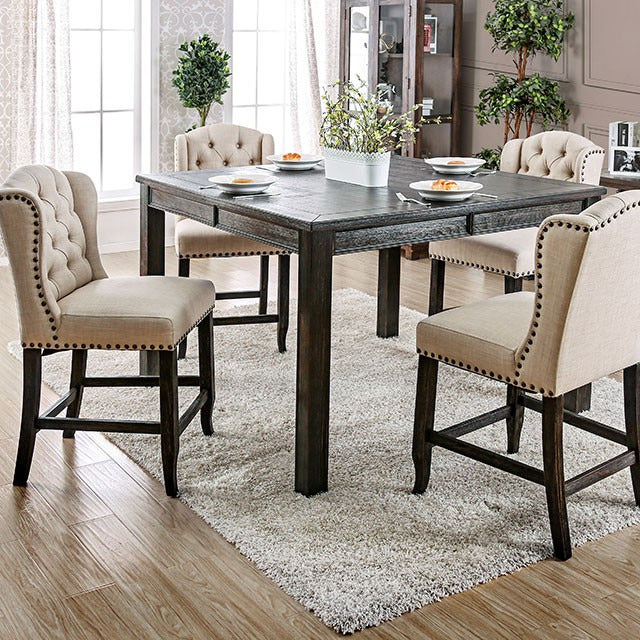 Sania Counter Ht. Table, Antique Black