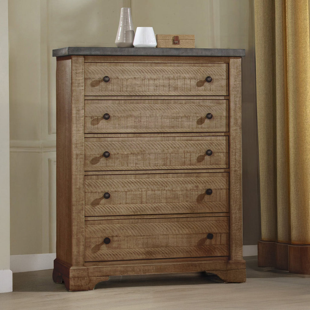 Augusta Lift Top Chest - Rustic Brown