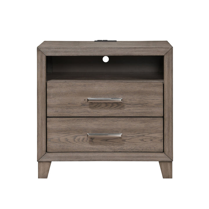 Harrisburg 2 Drawer Nightstand-Walnut