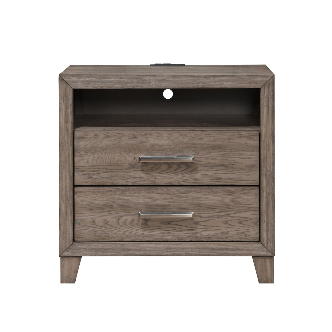 Harrisburg 2 Drawer Nightstand-Walnut