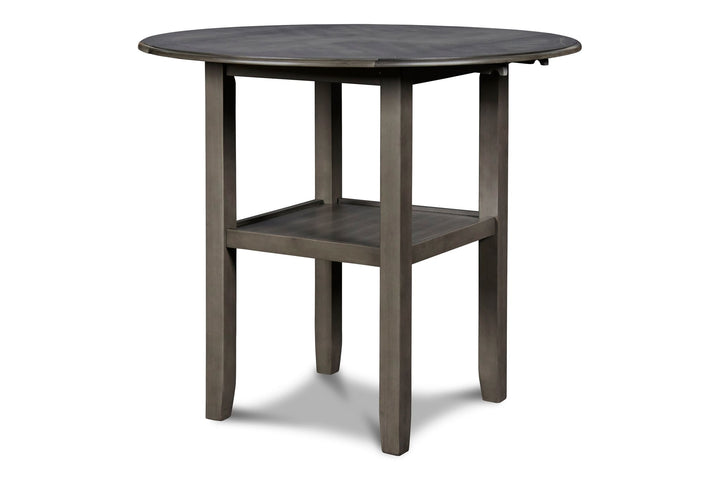 Gia 3 Pc 42" Counter Drop Leaf Table &amp; 2 Chairs-Gray