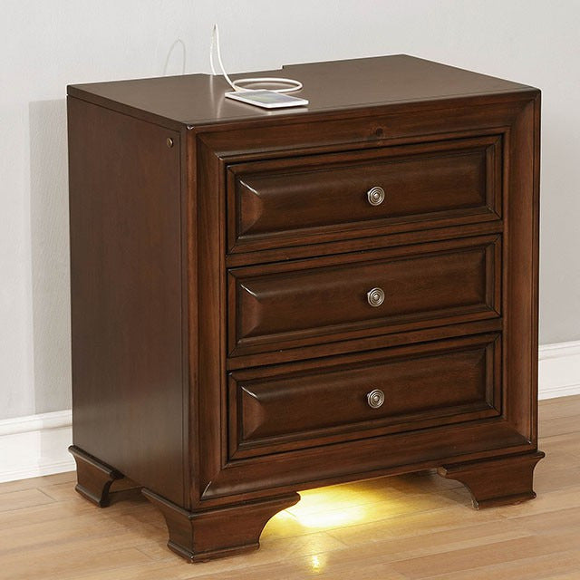 Brandt Night Stand, Brown Cherry