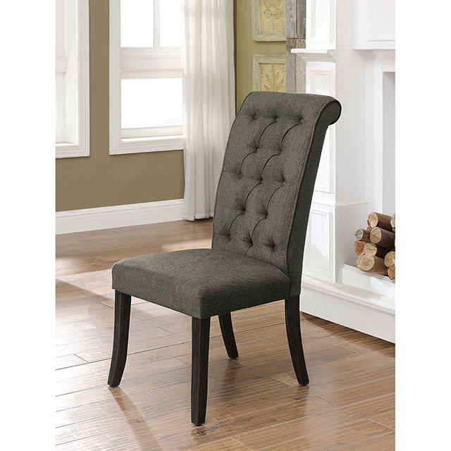 Sania Side Chair, Antique Black/Gray - view 2