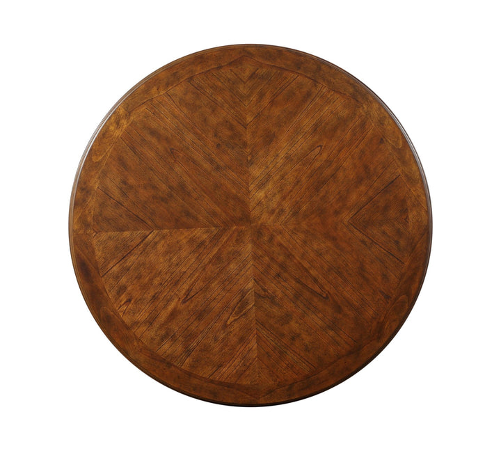 Gia 5 Pc 47" Round Dining Table &amp; 4 Chairs-Brown