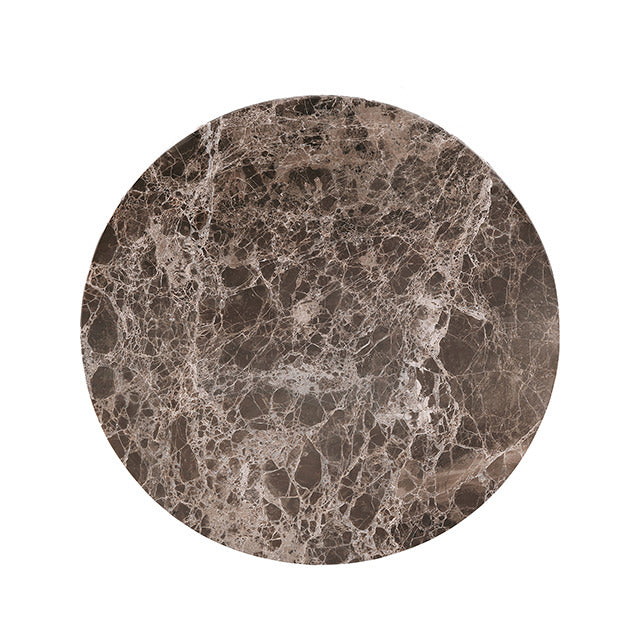 Virden Round End Table, Dark Brown/Light Beige - view 2